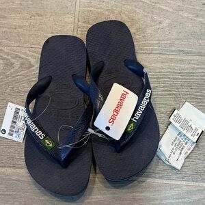 Havaianas Dark Blue Flip Flops NWT EU 31/32US 13C/1Y